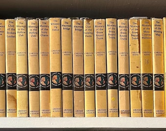 Nancy Drew ORIGINAL TEXT (except as noted) yellow matte picture covers Book Club editions 1962