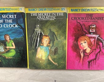 Nancy Drew FLASHLIGHT yellow spine picture covers