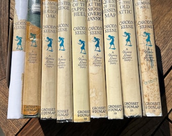 Nancy Drew books ORIGINAL TEXT - take your pick of titles. Blue tweed in white spine dust jacket format 16 Russell Tandy artwork