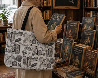 Nancy Drew Bag Toile de Jouy Weekender Tote Bag great gift for book lover travel bag Original Nancy Drew  Sleuthing in Style French Design