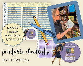 Nancy Drew Books Reading Checklist Printable Book Tracker Digital Download Tracking Tool for Collectors and Mystery Readers Classic Series
