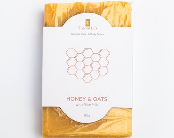Handmade Honey & Oats With Rice Milk Bar Soap
