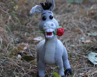 Crochet donkey pattern amigurumi in English PDF
