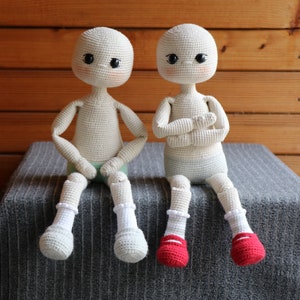 Crochet basic body doll amigurumi pattern PDF Eng Fr It