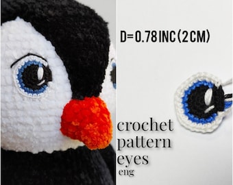 Crochet safety eyes for crochet toys amigurumi pattern Eng PDF