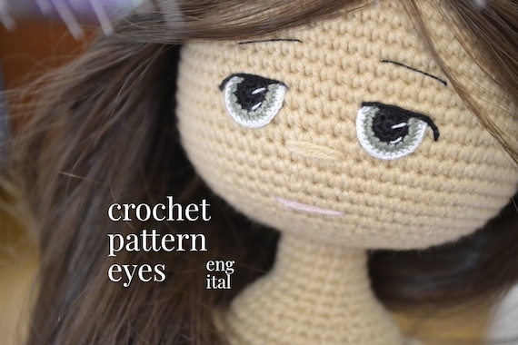 Beautiful crochet eyes for doll amigurumi pattern Eng Ital PDF