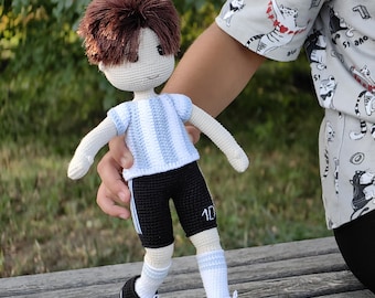 Soccer player amigurumi boy pattern,  crochet football player amigurumi pattern Eng PDF