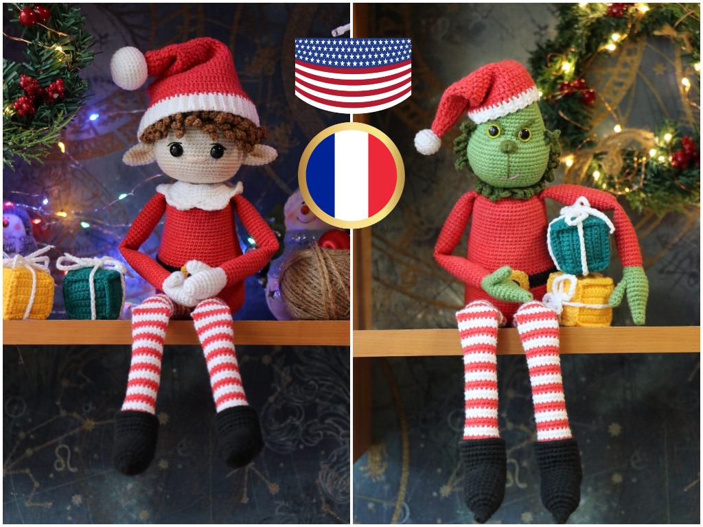 Weihnachtself Häkelanleitung, Weihnachtself Häkelanleitung, Häkelanleitung für Schurken grün PDF 2 in 1