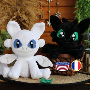 Crochet dragons pattern amigurumi Eng Fr PDF 2 in 1