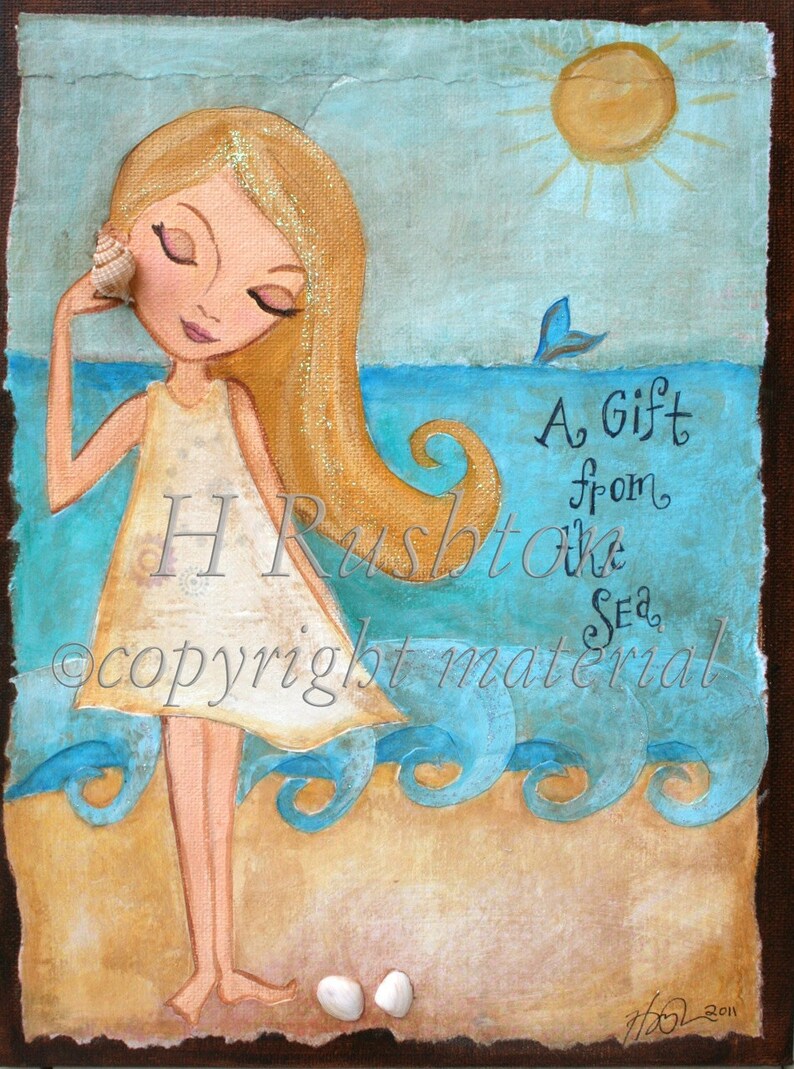 Beach Decor Beach Wall Art Beach Girl Coastal Wall Art Etsy