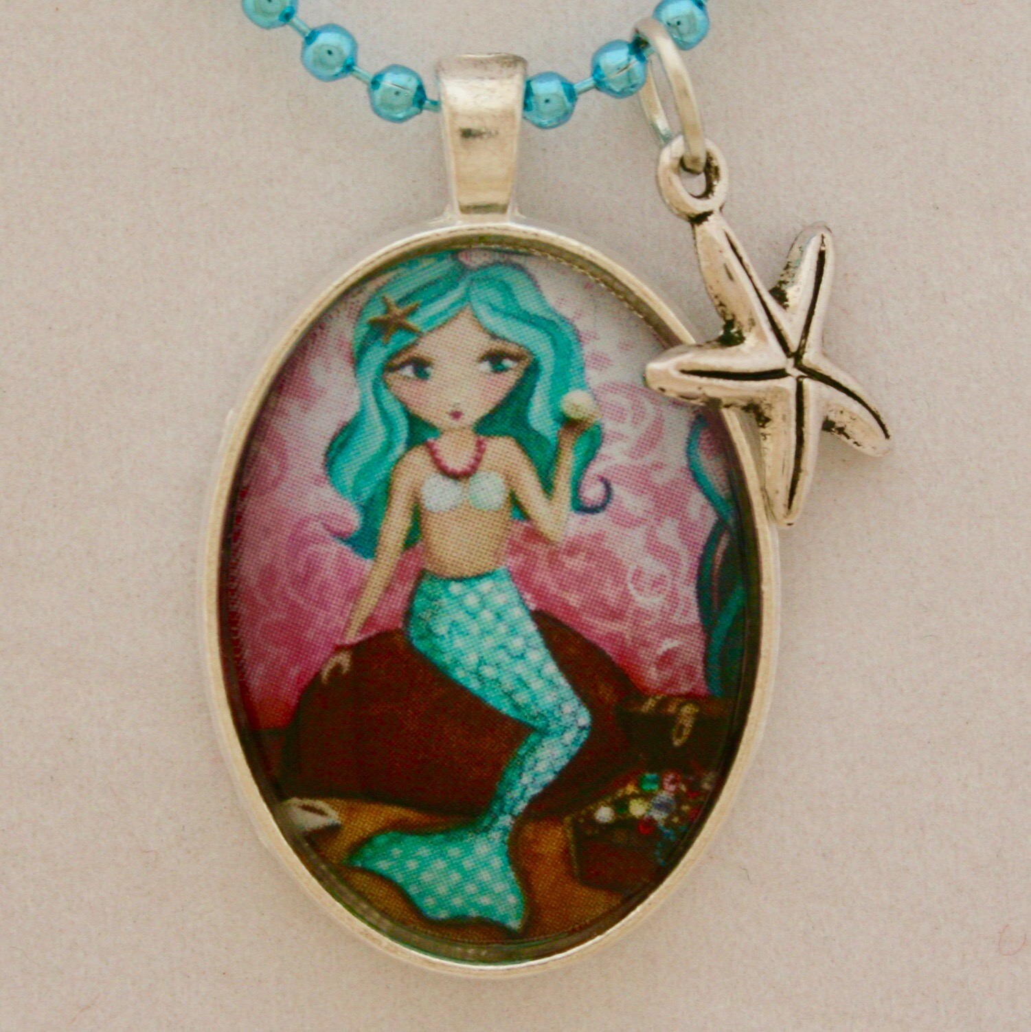 Mermaid Jewelry Kids necklace Girls Accessories Mermaid Etsy