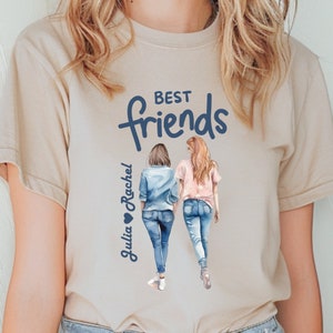 Best Friend Shirts, Personalized Gift For Best Friend, Custom Name BFF Shirts, Bestie Shirts, Gift For Bestie, Bestie Matching Shirt