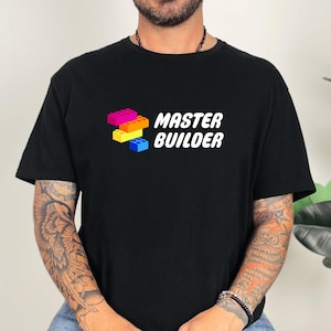 Master Builder Tshirt, Building Blocks Tshirt, Funny Tshirt, Bricks Master Tshirt, Builder Ornament Tshirt, Civil Engineer Tshirt