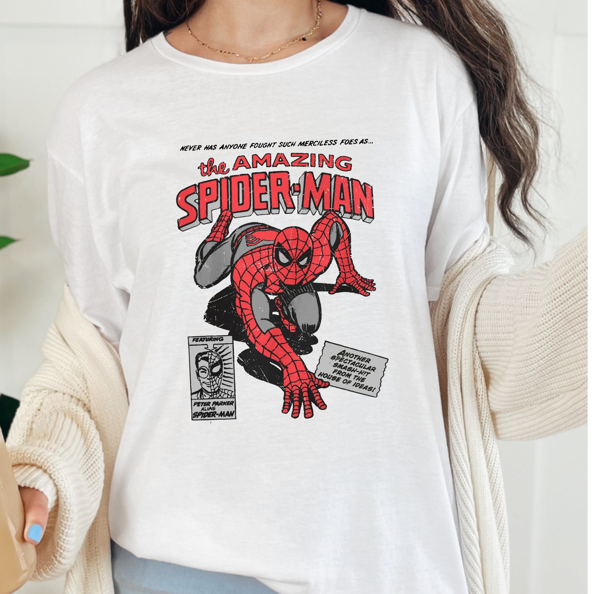 Retro 90s Marvel Spiderman T-shirt, Comic Avenger Tee - Etsy