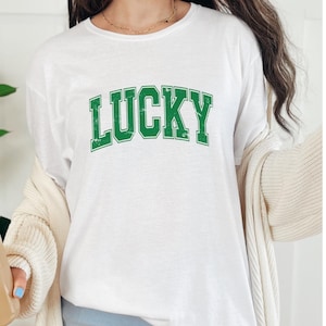 St Patrick&#39;s Day Lucky Shirt, Women&#39;s St Patty&#39;s Shirt, Shamrock Shirt, St Patrick&#39;s Day Shirt, Cute St Patty&#39;s Shirt, Shamrock Shirt