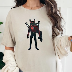 Skibidi Toilet T-shirt, Speakerman Titan Shirt, Titan T-shirt, Skibidi T-shirt, Skibidi Toilet Gift, Skibidi Tolilet Titan Speakerman Gift