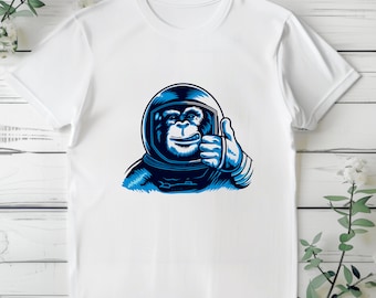 Monkey Astronaut Shirt, Space Animal Lover Gift