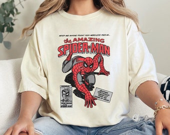 Retro Spider-Man Comic T-shirt, Comfort Colors Unisex Tee