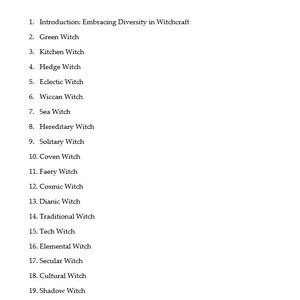 The Witch's Guide to Types of Witches - A Comprehensive Guide - PDF - Etsy