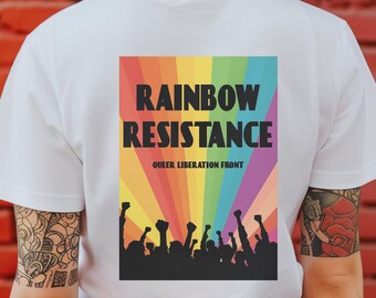 Rainbow Resistance Shirt, Queer Liberation, Pride Shirt, LGBTQ+ Protest, Rainbow Riot