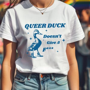 Queer Duck Retro T-shirt, Vintage T-shirt, LGBT Pride T-shirt, Duck T-shirt, Rolig T-shirt, Retro T-shirt