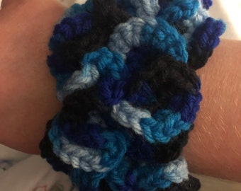 Extra Large Multicolored Crocheted Scrunchie