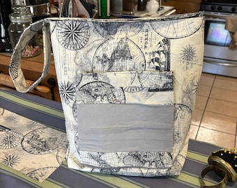 World bag with grey pocket