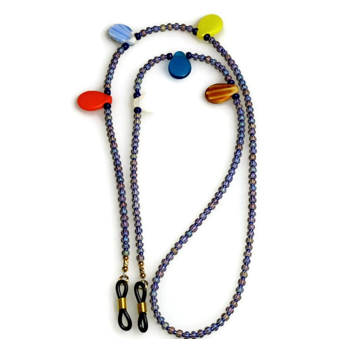 Ethnic Beaded Eyeglass Chain With Beads From Mali Etsy