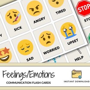 Tarjetas de sentimientos/emociones: recurso SEN imprimible para autismo y TDAH