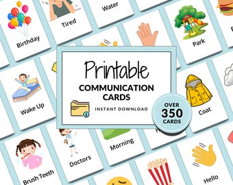 Cartes de communication - Ressource SEN imprimable pour l'autisme, le TDAH, l'orthophonie et la communication non verbale