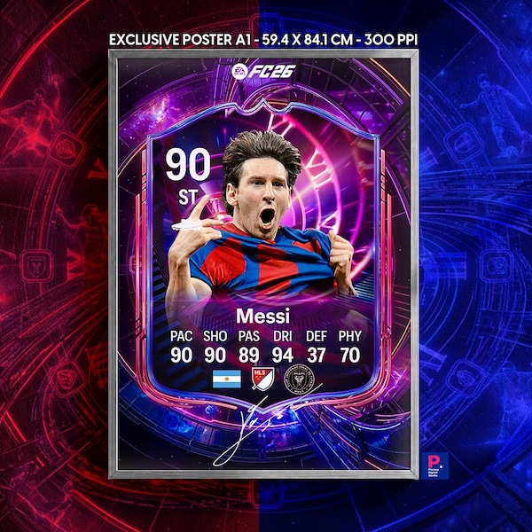 Lionel Messi Signed Card - Etsy