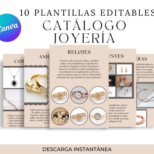 Jewelry Catalog: Editable Templates in Canva to Highlight Your Pieces on Social Media