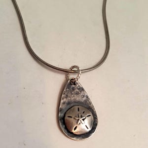 Sand Dollar Sterling Silver Pendant Necklace