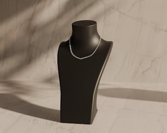 3D Printed Necklace Display Stand: Modern Jewelry Bust Holder