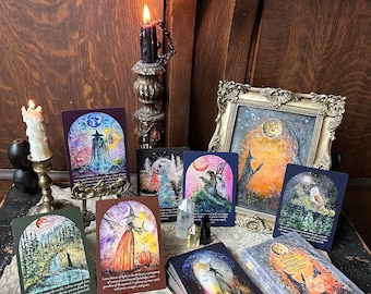 New! Worldly Souls Witchy Affirmation Deck 1st Edition Collection No.1 Nature Witch Halloween Cat Birds Autumn Winter Terri Foss 1st Edition