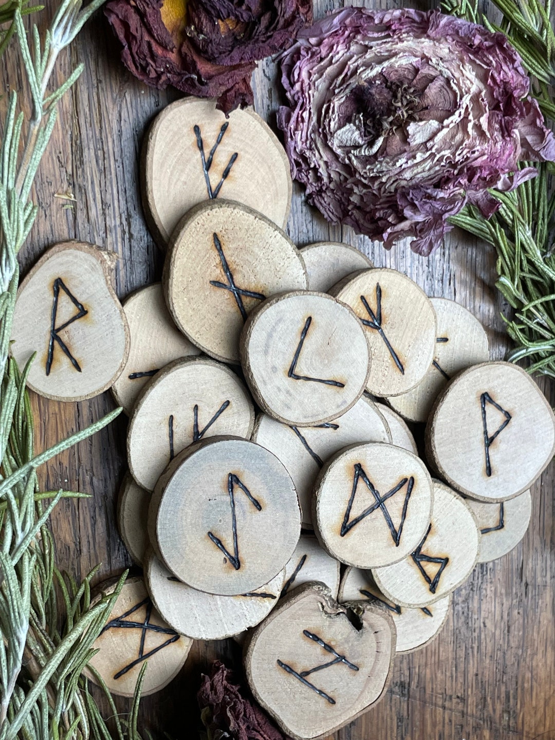 Hand Burnt Rune Sets - Etsy