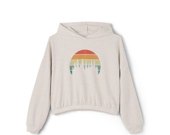 Forest Sunset - Sweat à capuche resserré pour femme