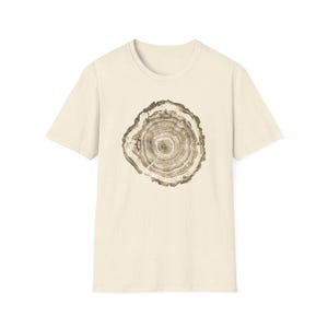 Tree Ring Print T-Shirt, Nature Inspired Tee, Outdoorsy Shirt, Nature Lover Gift Natural