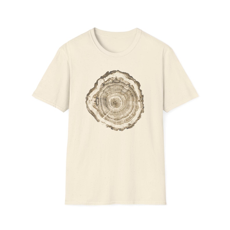 Tree Ring Print T-Shirt, Nature Inspired Tee, Outdoorsy Shirt, Nature Lover Gift Natural