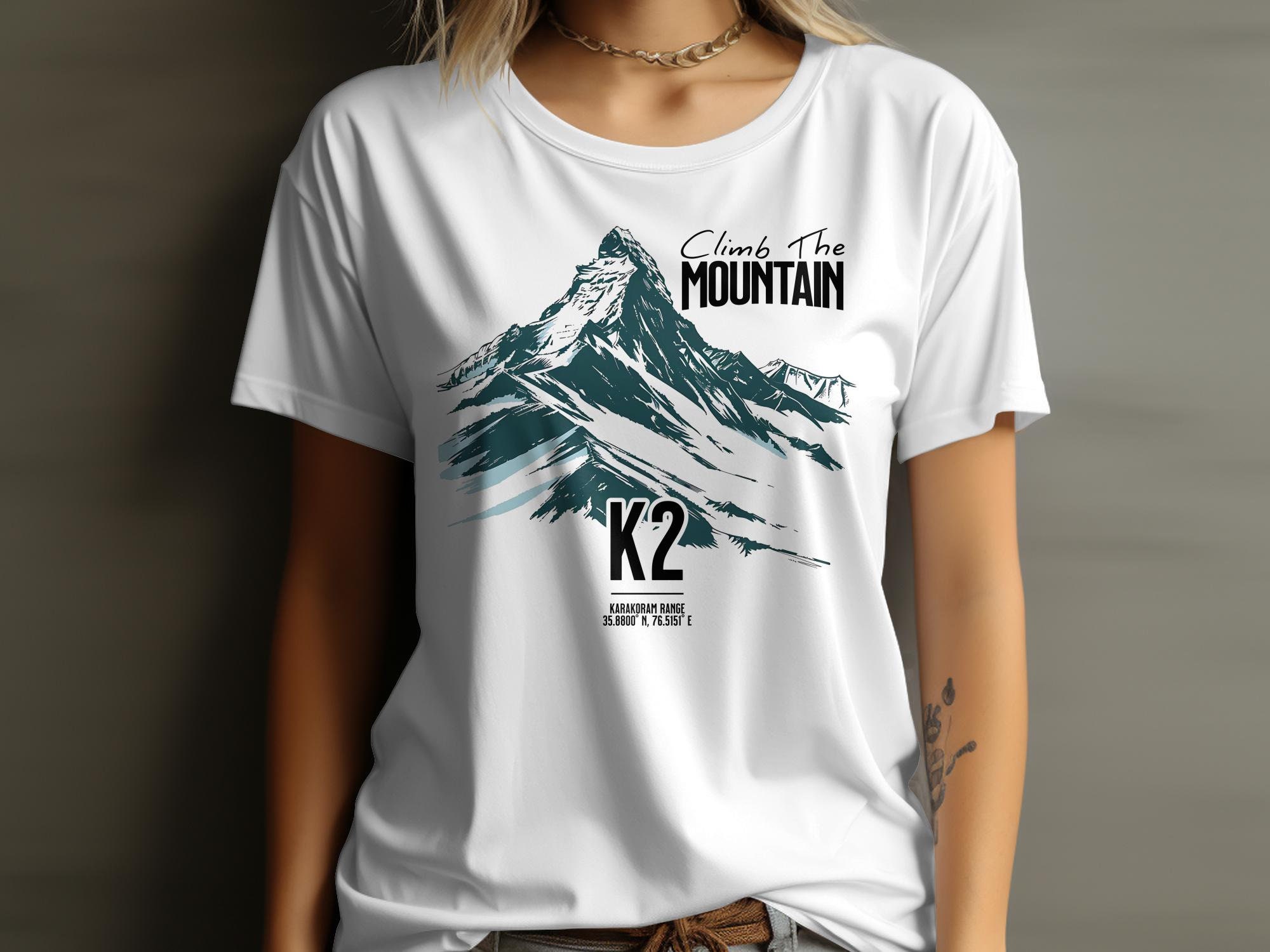 K2 Mountain Graphic Tee: Karakoram Range Hiking Shirt - Etsy