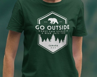 Funny Bear Eats You T-Shirt: Outdoorsy Nature Tee
