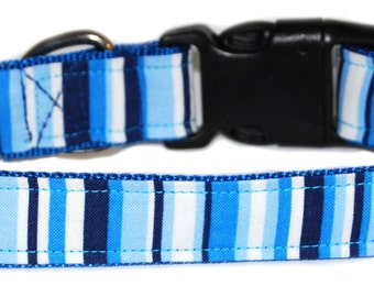 Caribbean Blue Martini Dog Collar