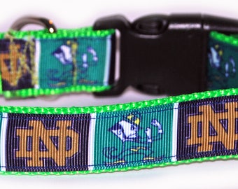 Notre Dame University Dog Collar
