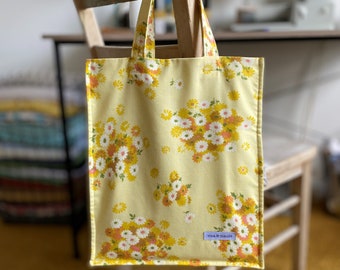 Vintage Yellow Floral Print Bag