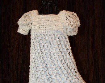 Harper Christening Gown Blessing Dress Baptism Dress Confirmation Christening Dress Crochet Treasured Heirloom