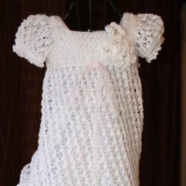 Ella Crochet Christening Dress/Blessing Dress