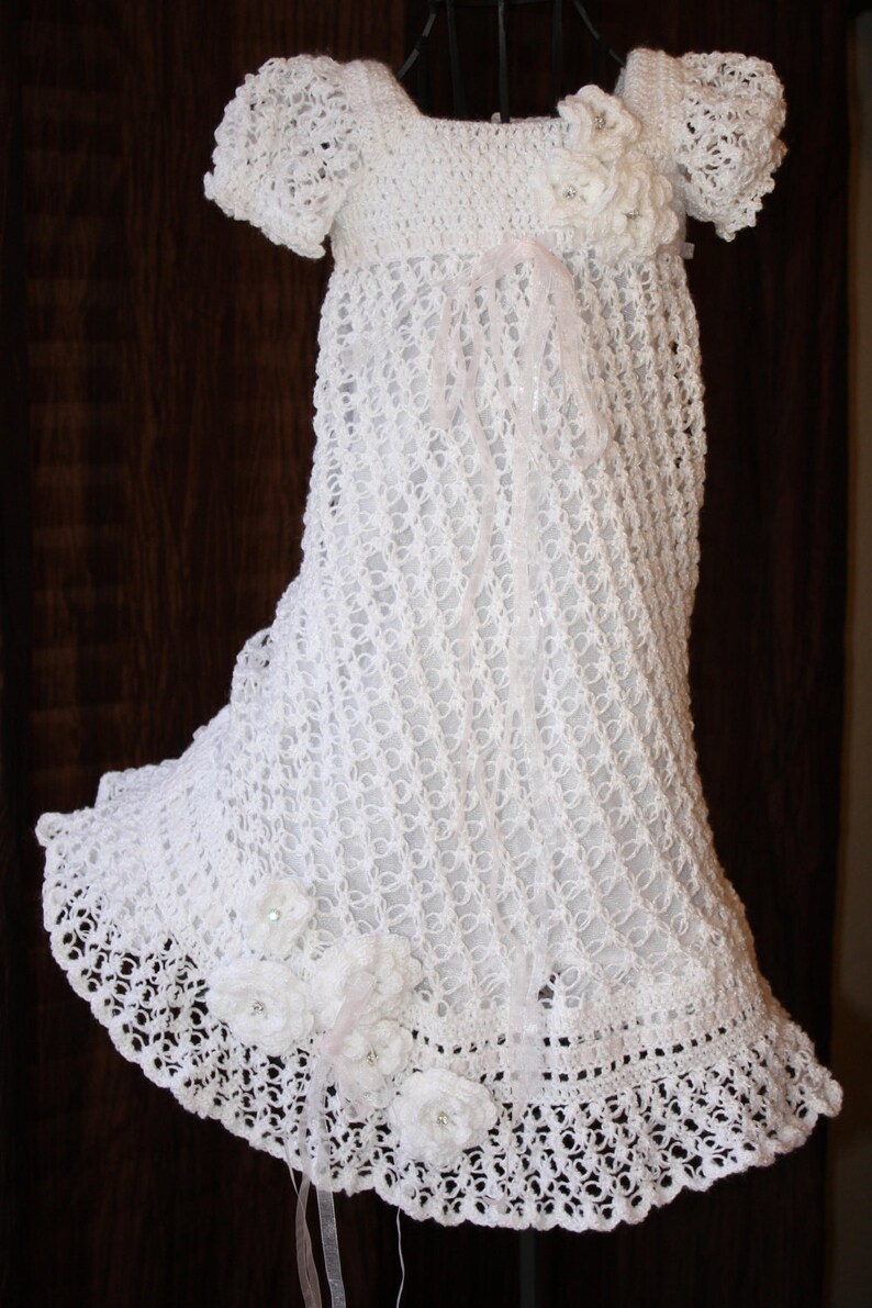 Crochet Christening Gown, Blessing Dress, Christening, Baptism