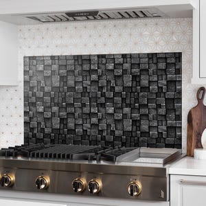 Dosseret de cuisine, couverture arrière de cuisinière, dosseret de poêle en verre trempé, décoration de cuisine, couverture de dessus de cuisinière, cadeau de pendaison de crémaillère, cadeau pour elle