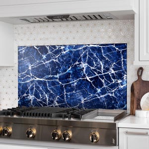 Marble Stove Back Top Cover-Kitchen Sink Splash Guard-Kitchen Sink Cover-Tempered Glass Kitchen Backsplash- Glass Splashback Tile
