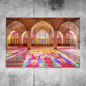 Stained Glass Windows Tempered Glass Print Wall Art l Housewarming Gift  Modern Glass Art Painting Home Decor Wall Art Glass Office Decor